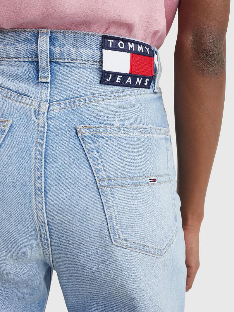 Női Tommy Hilfiger Ultra High Rise Straight Fit Farmer Nadrág Kék | HU 211PJJ